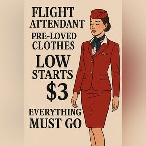 FLIGHT ATTENDANT PRE LOVED CLOTHES SALE TONIGHT! Low Starts ❤️